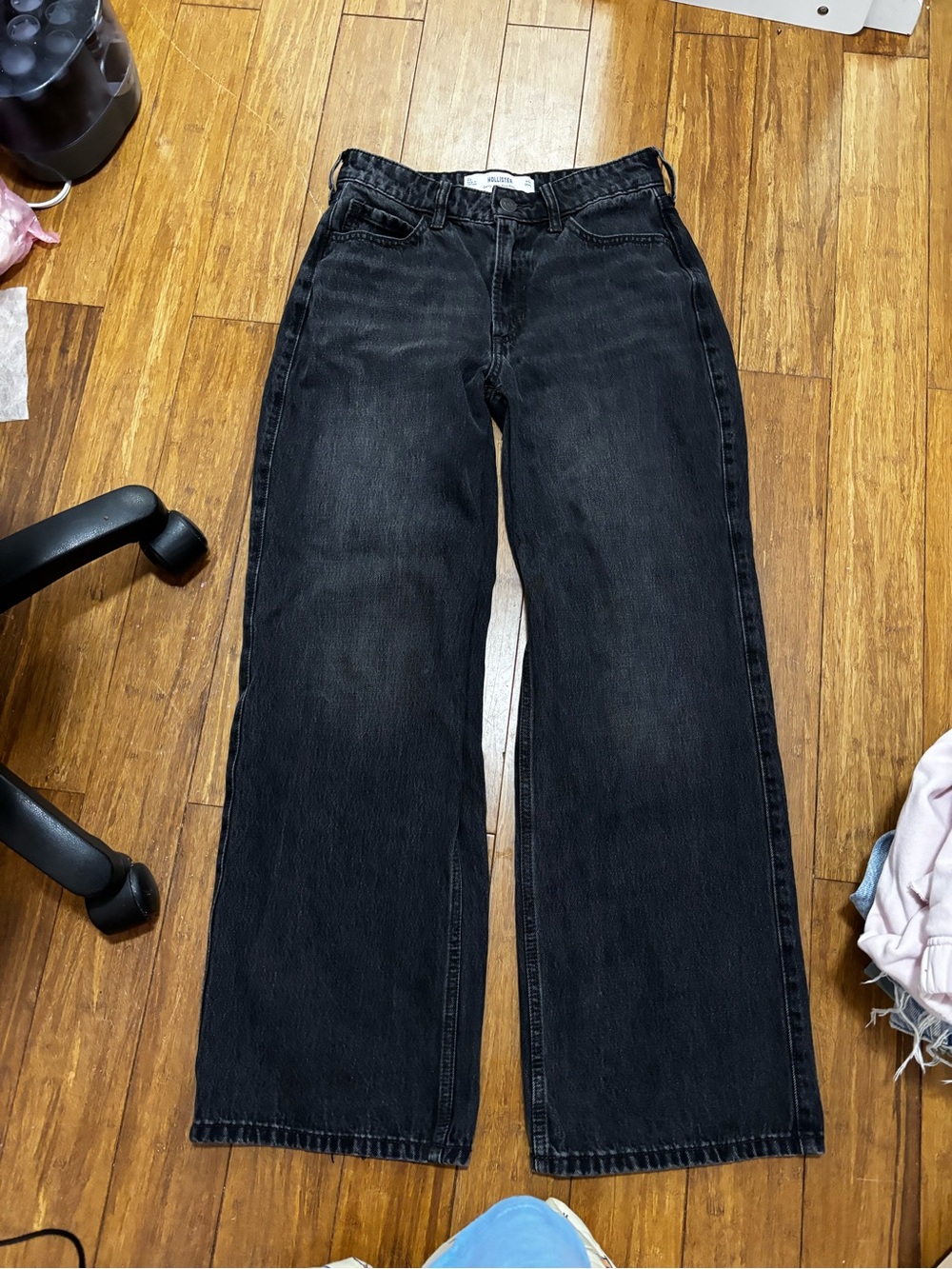 Hollister Black Wide-Leg Flare Jeans